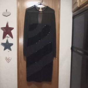 Black Velvet Cocktail dress, size 14, made by DUSK